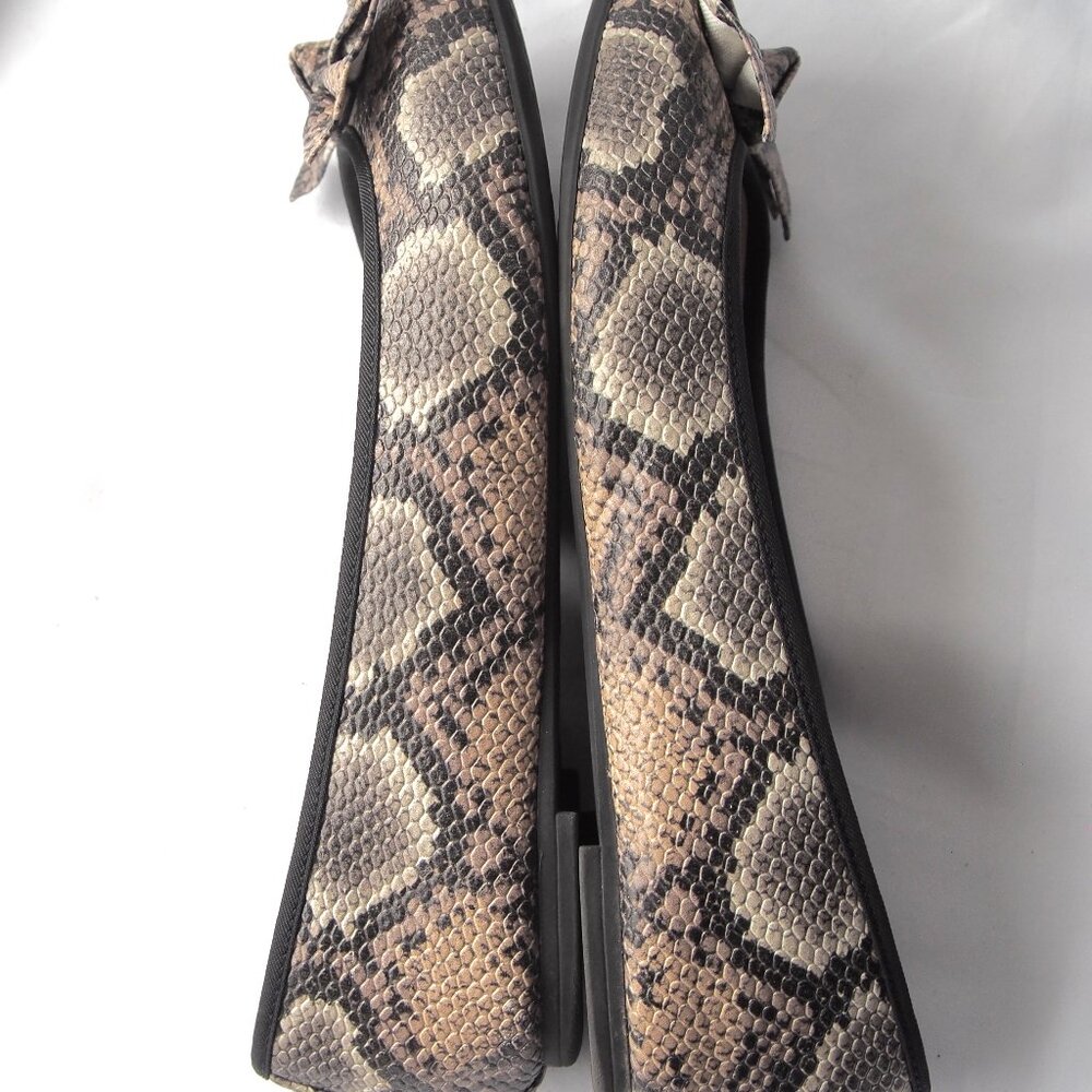 Circus by Sam Edelman Snake Print Ballet Flats With Bow Size 8 - Picture 13 of 15